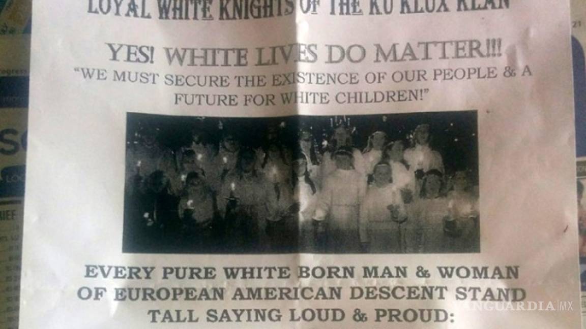 Investigan presunta propaganda del Ku Klux Klan en Canadá