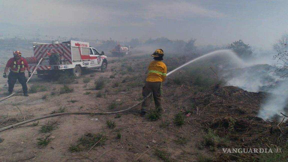 Incendio arrasa con más de 4.5 hectáreas de pastizal en Ramos Arizpe; autoridades confirman que fue provocado