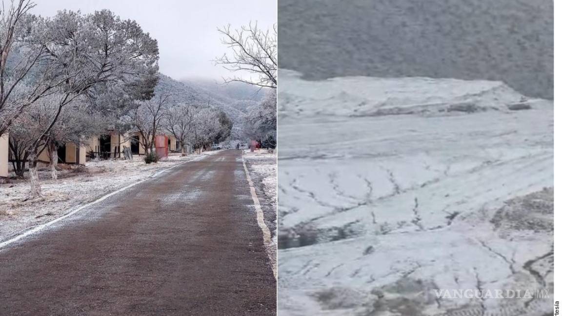 Coahuila: se registra en Ocampo la primera nevada del año