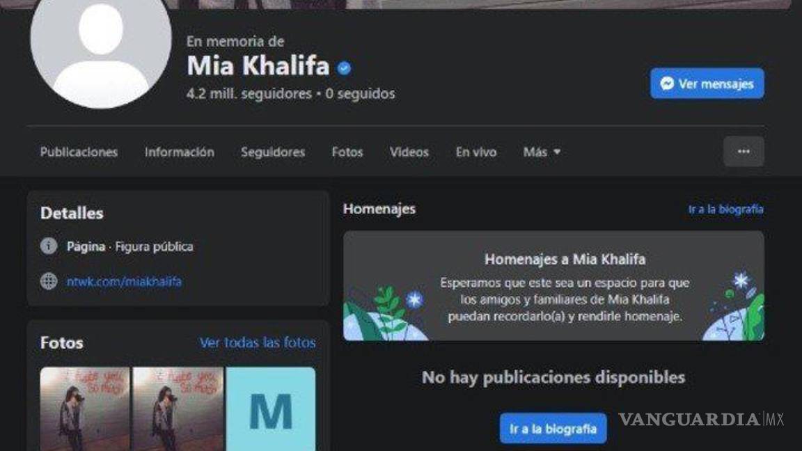 $!Perfil de Mia Khalida cambia a página de homenaje
