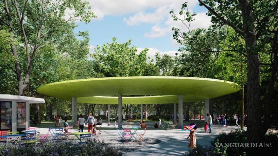 $!El anfiteatro que se construye como parte de las obras, quedaría como se puede apreciar en esta imagen.