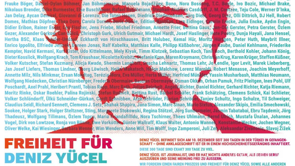 $!Piden Bono y 200 artistas a Turquía la liberación del periodista Deniz Yücel