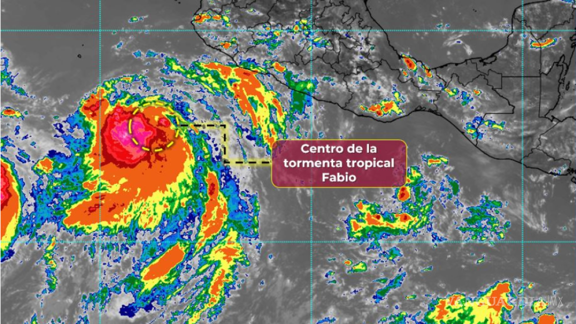 ¿Ciclones rodean a México? Tormenta tropical ‘Fabio’ se forma frente a costas de Colima y Jalisco