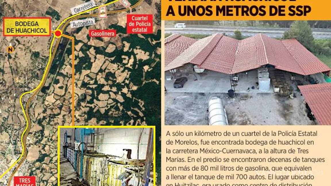 $!Vendían huachicol cerca de cuartel de la SSP de Morelos