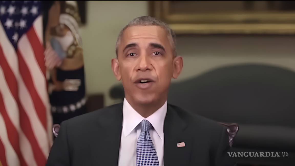 $!Fotograma de un ‘deepfake’ (video falso) de Barack Obama refiriéndose a Donald Trump.