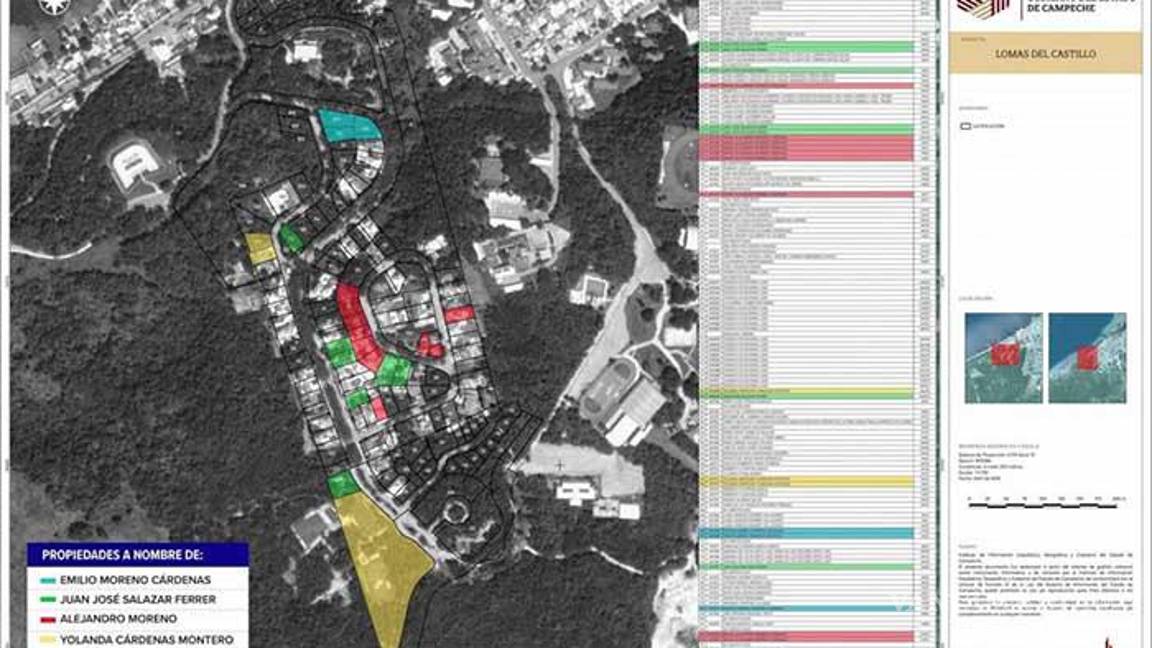 $!Los cercanos a Moreno suman 35 propiedades de alto valor en Campeche