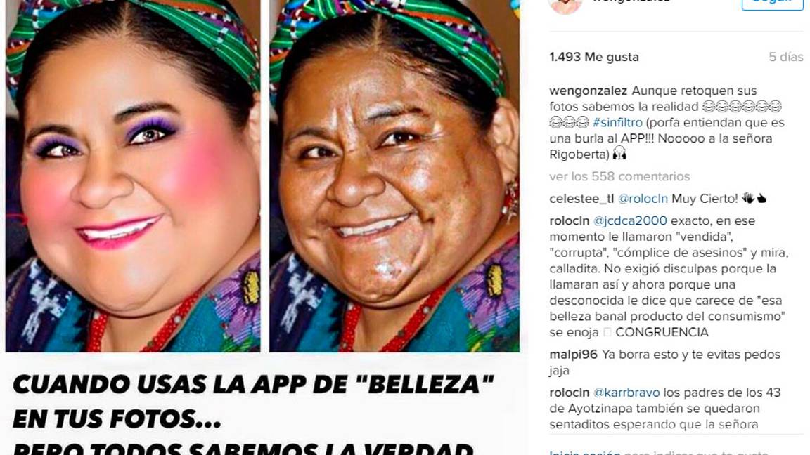 $!Wendy González no se disculpará con Rigoberta Menchú, la ve como 'doble cara'