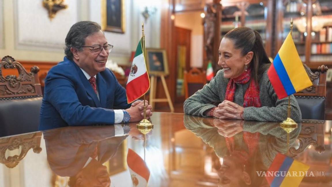 Se reúnen Claudia Sheinbaum y Gustavo Petro, presidente de Colombia