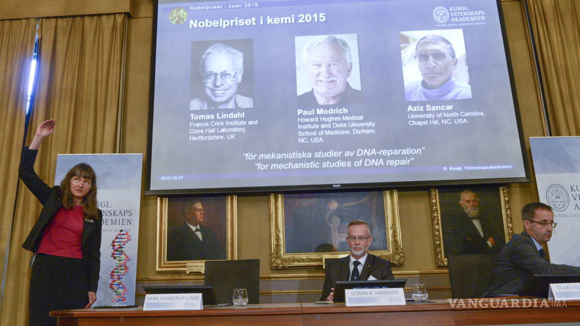 Tomas Lindahl, Paul Modrich y Aziz Sancar, Nobel de Química por estudios sobre reparación del ADN