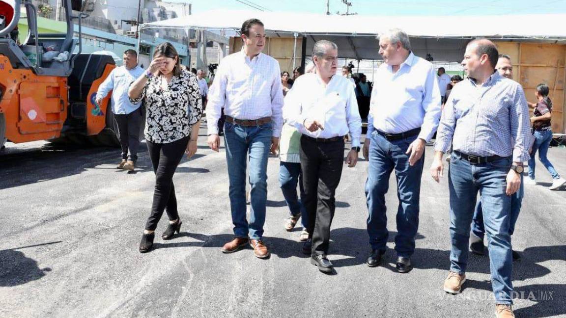 Supervisan Alcalde de Saltillo y Gobernador de Coahuila, avance de obra vial