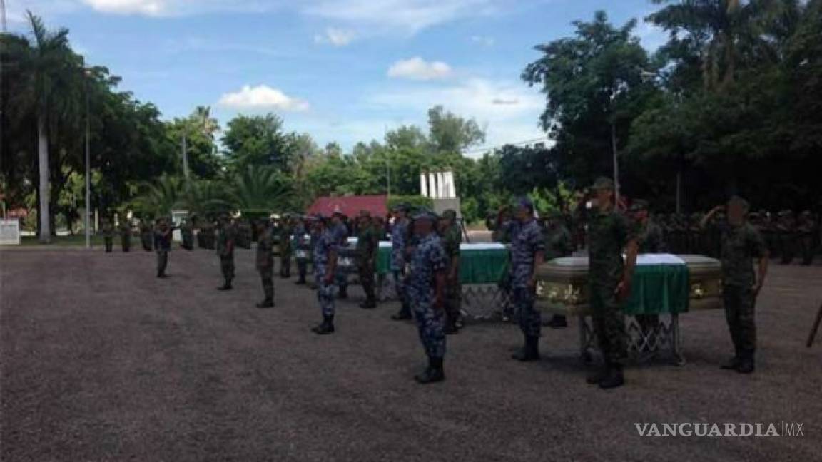 $!Rinden homenaje a militares emboscados en Sinaloa