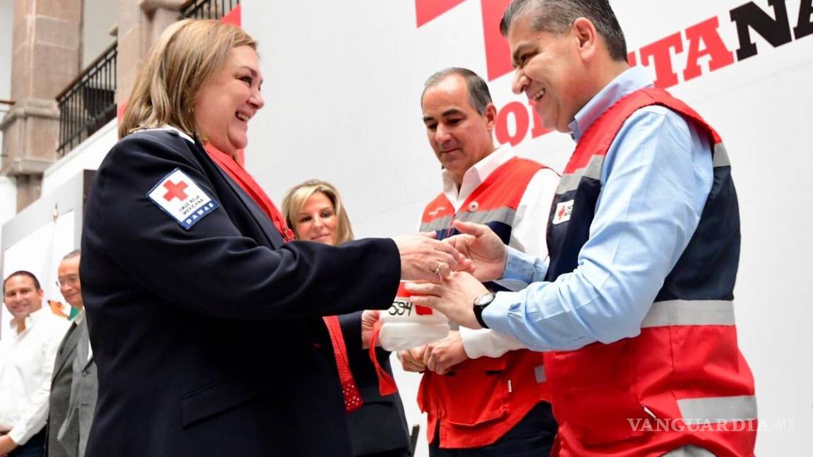 Cruz Roja da inicio a la Colecta Anual 2019 en Coahuila; Miguel Riquelme hace donativo personal