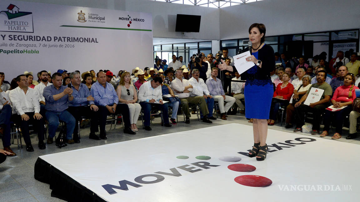 Rosario Robles, titular de la Sedatu, realiza gira por la Región Sureste de Coahuila