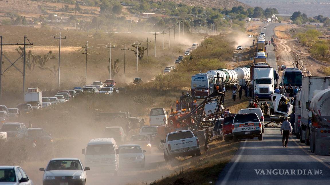 Ampliarán este año tramos en las vías de la carretera Saltillo-Monterrey