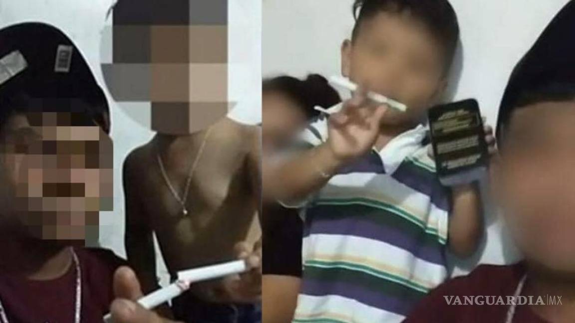 Separan de sus padres a menores videograbados tomando y fumando en Saltillo