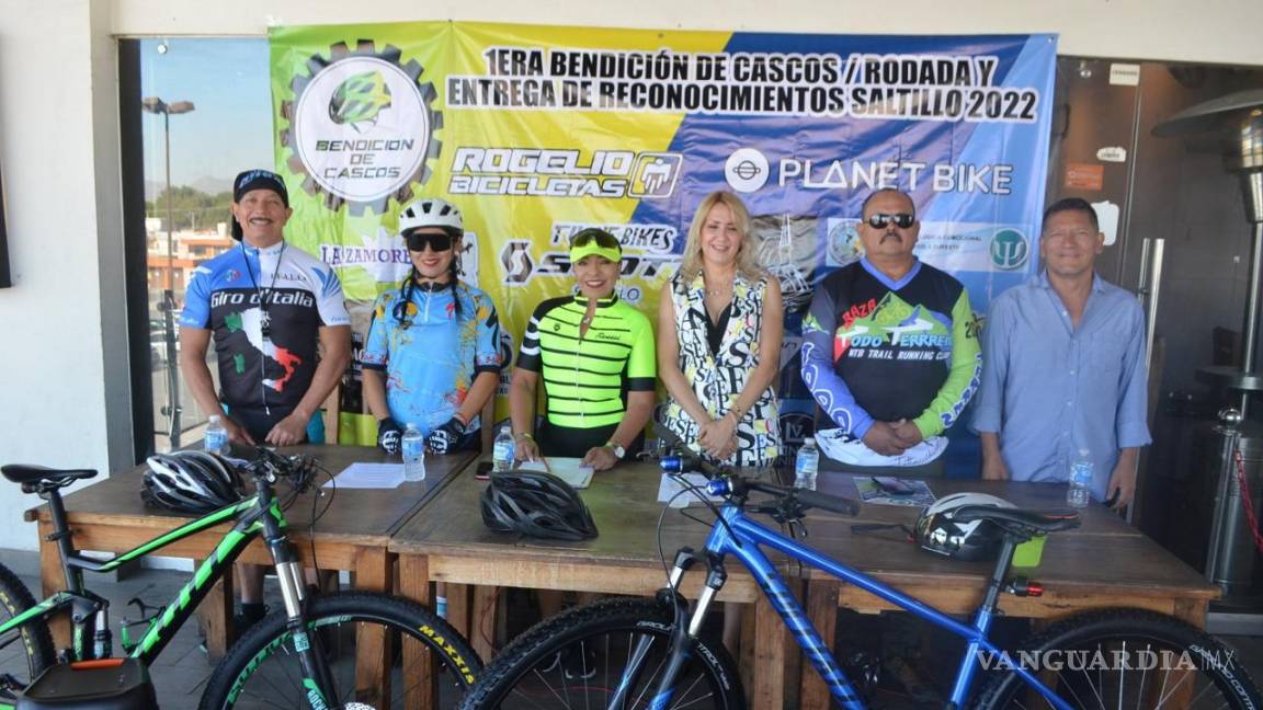 Invitan a ciclistas a recibir bendición de cascos y rodar por Zona Centro y Norte de Saltillo