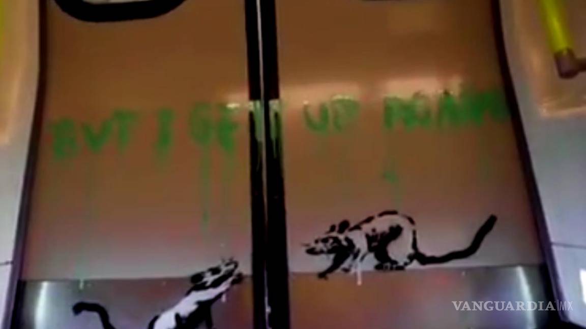 Grafitti de Banksy en el Metro de Londres valdría ¡82 millones de euros!... si no lo hubieran borrado