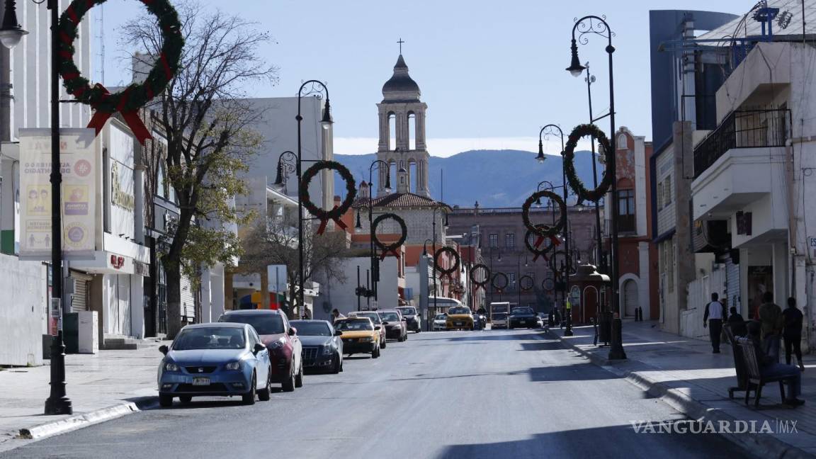 Lucen vacías las calles de Saltillo tras resaca de Año Nuevo