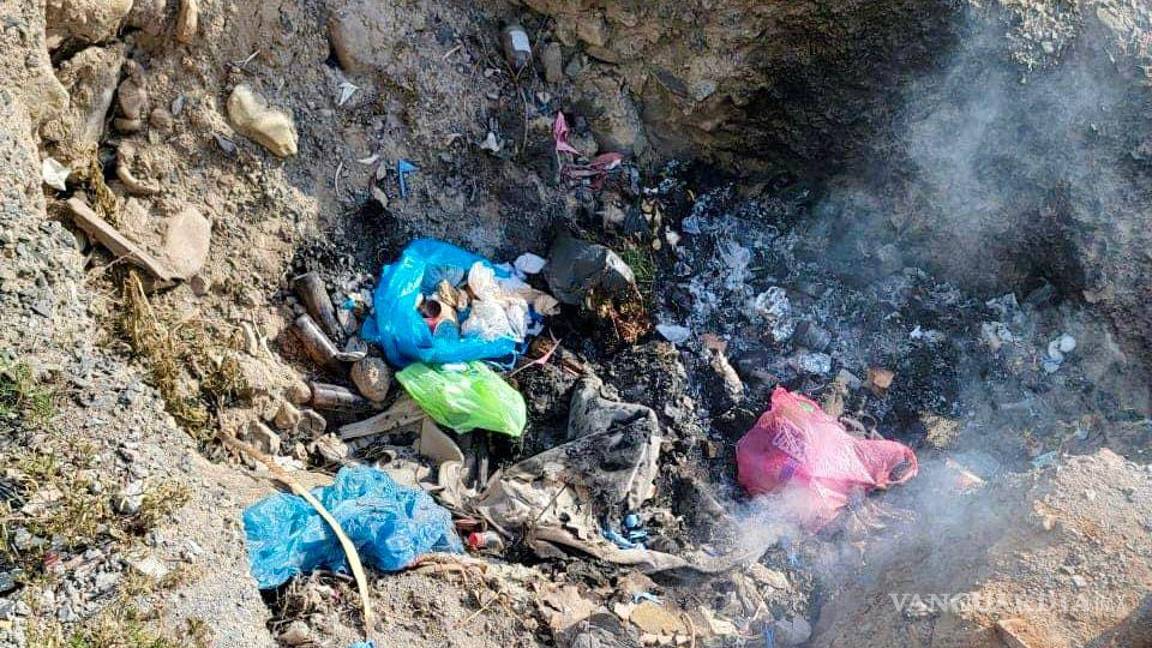 $!Los restos están calcinados.