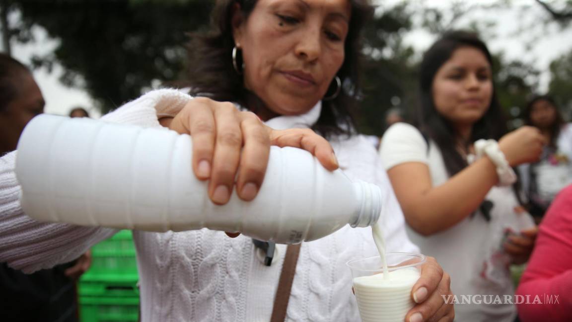 $!Un grupo de miembros de la Asociación de Ganaderos Lecheros del Perú (AGALEP), participa en una manifestación denominada Marcha Blanca.