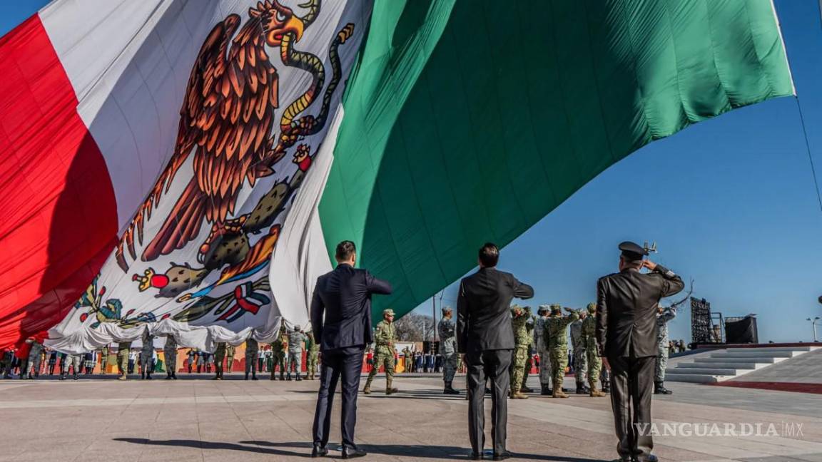 Conmemoran Gobernador y Alcalde el Día de Bandera en Piedras Negras