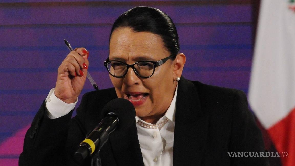 $!Rosa Icela Rodríguez, titular de la SSPC, realizó una conferencia de prensa para informar sobre los avances en el caso de los 39 migrantes qué murieron en el incendio de una estación de migración.