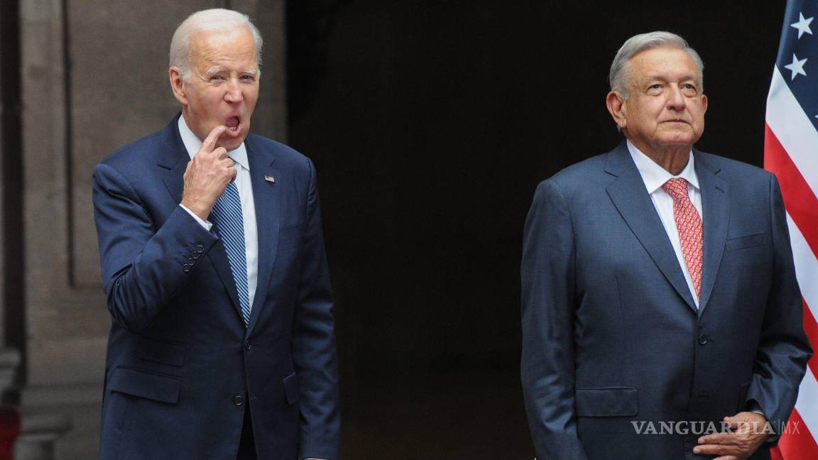 $!Joe Biden y Andrés Manuel López Obrador, mandatarios de Estados Unidos y México, llegan a Palacio Nacional.
