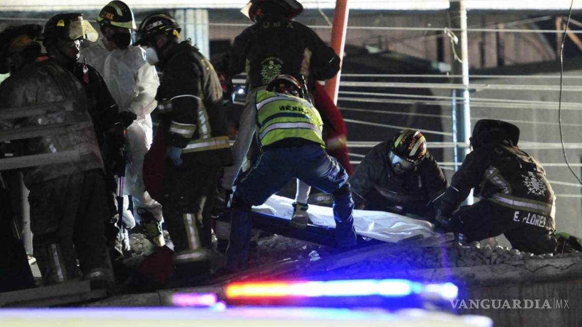 $!Imágenes del desplome en el metro en CDMX