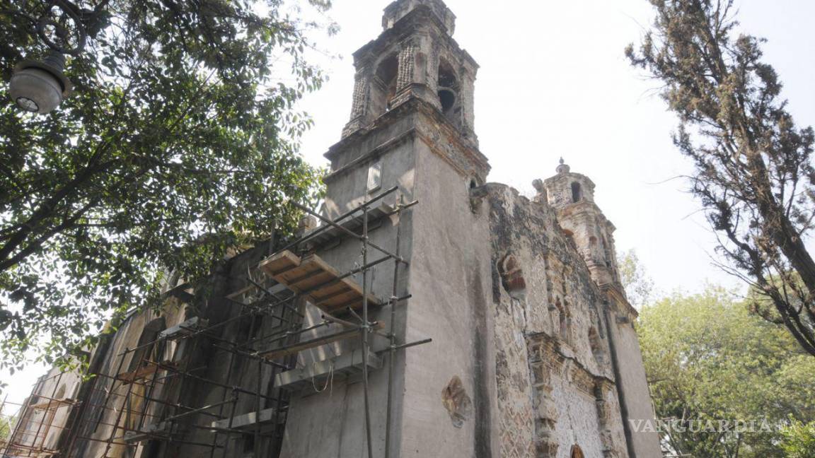$!Ttrabajos de conservación, restauración y recuperación de la capilla de la Inmaculada Concepción, que se localiza en la plaza de La Conchita, en Coyoacán.