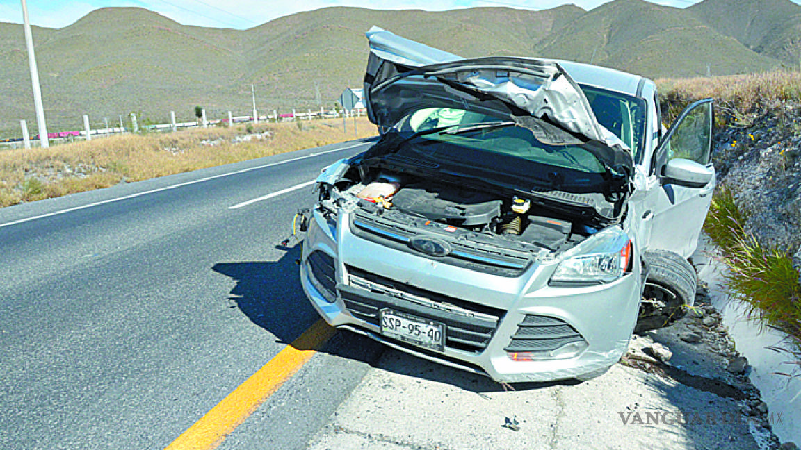 Sufre accidente en la carretera Saltillo-Monterrey