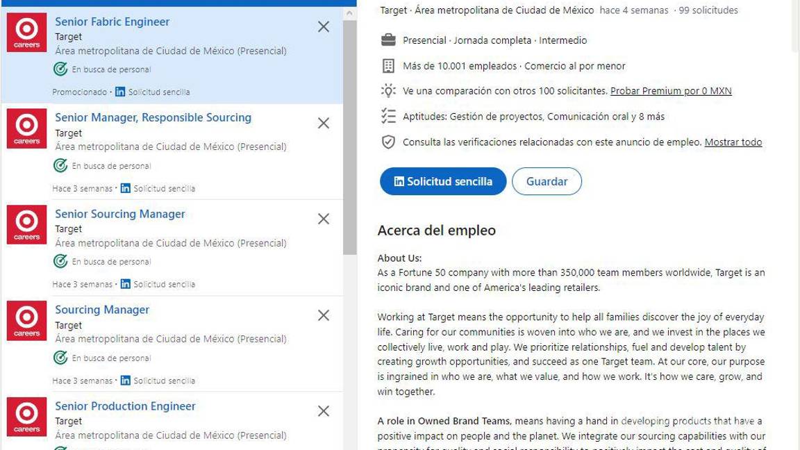 $!Target abre vacantes en LinkedIn para Ciudad de México.