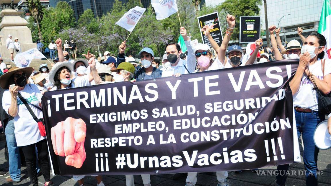 $!‘¡Terminas y te vas!’; en CDMX y otros estados marchan contra consulta de revocación