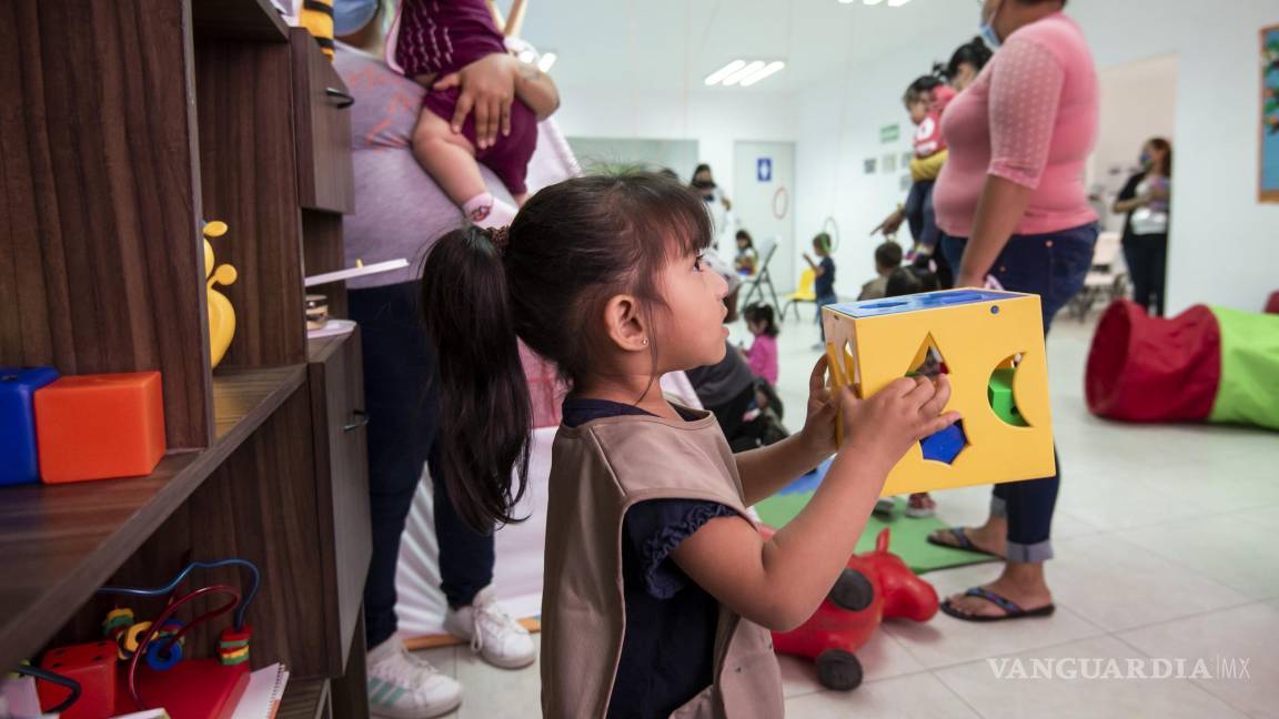 $!Niños en un centro comunitario de Atención a la Primera Infancia (CCAPI), en el municipio de Saltillo, en el estado de Coahuila.