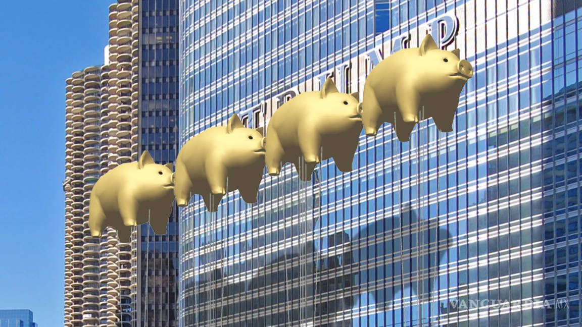 Buscarán cubrir el nombre de Trump con cerdos dorados