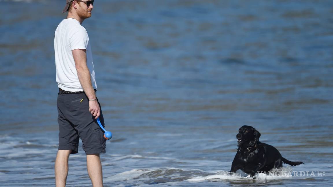 ¡Sin corona! El Príncipe Harry disfruta de la playa como un californiano más