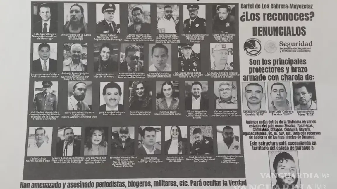 $!Gobierno de Durango desmiente recompensa millonaria por Esteban Villegas, ofrecida por Los Chapitos