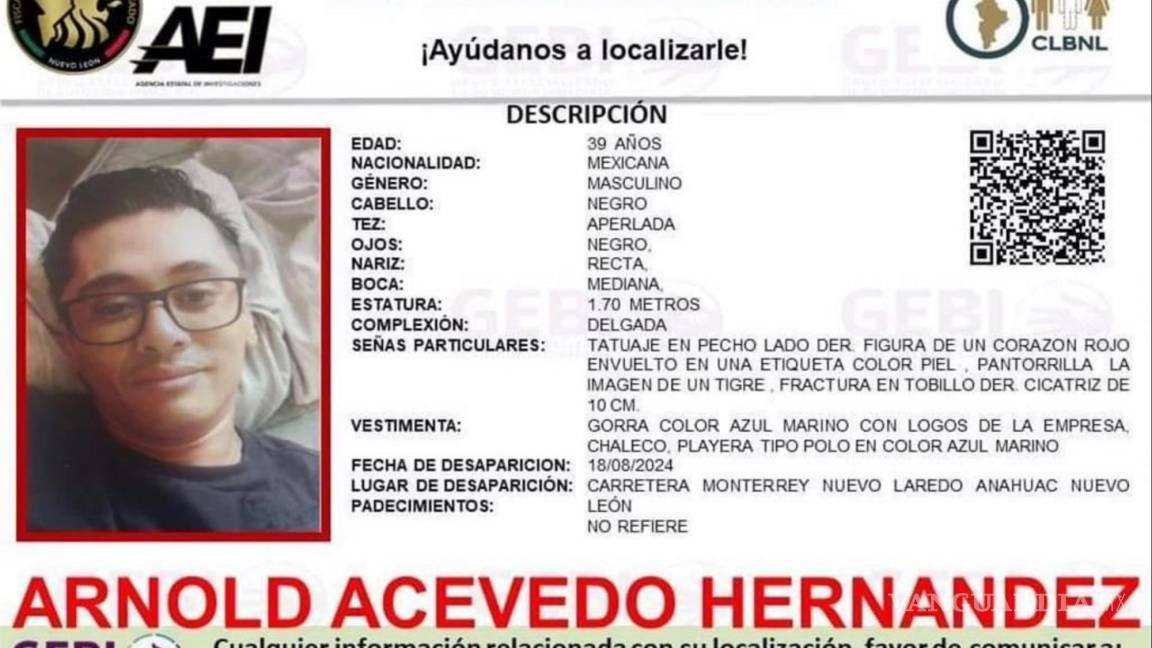 Buscan a veracruzano que desapareció en la carretera Monterrey-Laredo