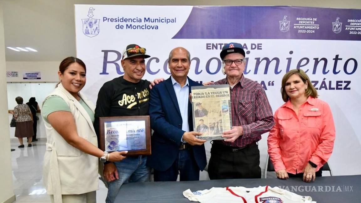 Da Ayuntamiento de Monclova homenaje a Servando ‘La Yegua’ González; beisbolista de lustre