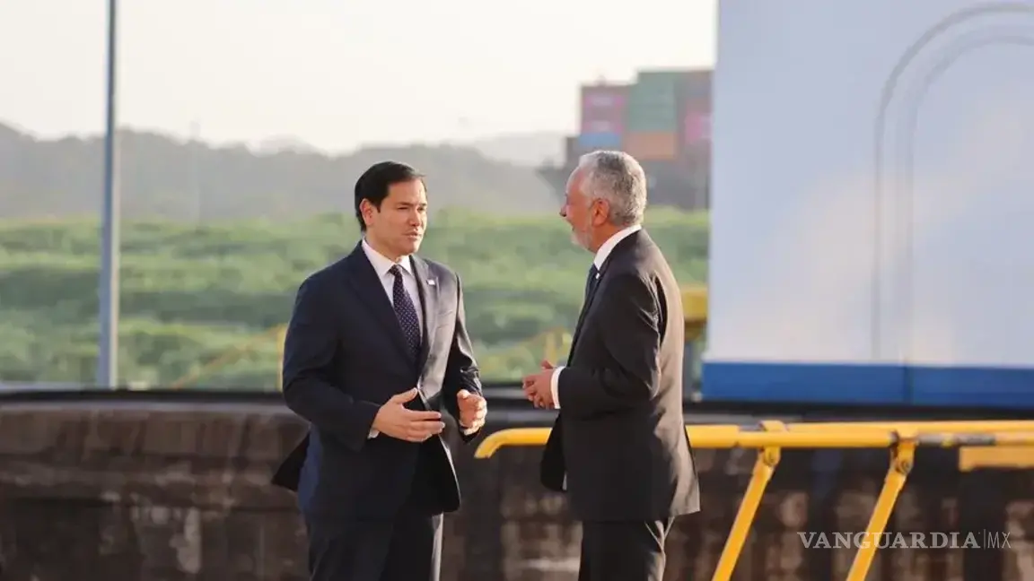 $!Marco Rubio con el administrador del Canal de Panamá, Ricaurte Vásquez.