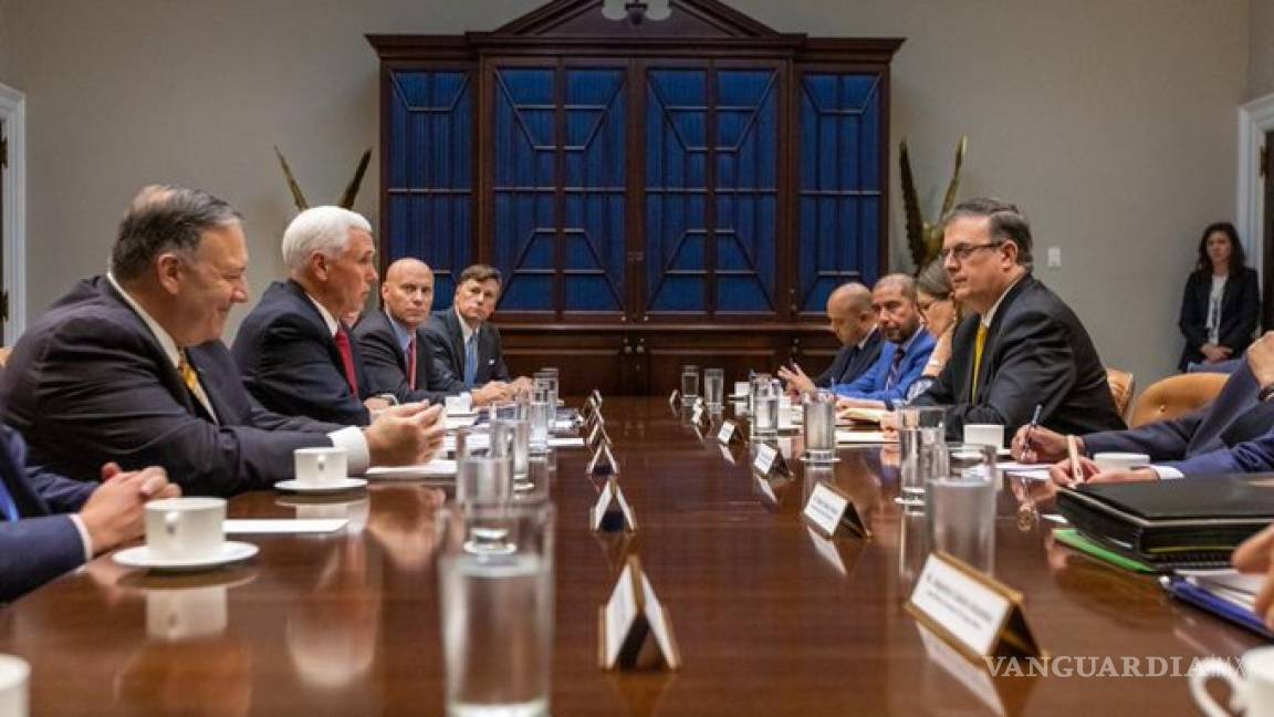 Reunión Ebrard-Pence en Casa Blanca: 'positiva y amistosa'