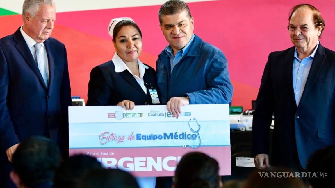 Entrega Miguel Riquelme equipo médico por 15 mdp, de 40 mdp que llegarán al Hospital General de Torreón