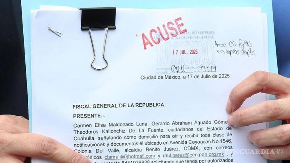 $!El PAN compartió imágenes de la denuncia que interpuso este jueves.