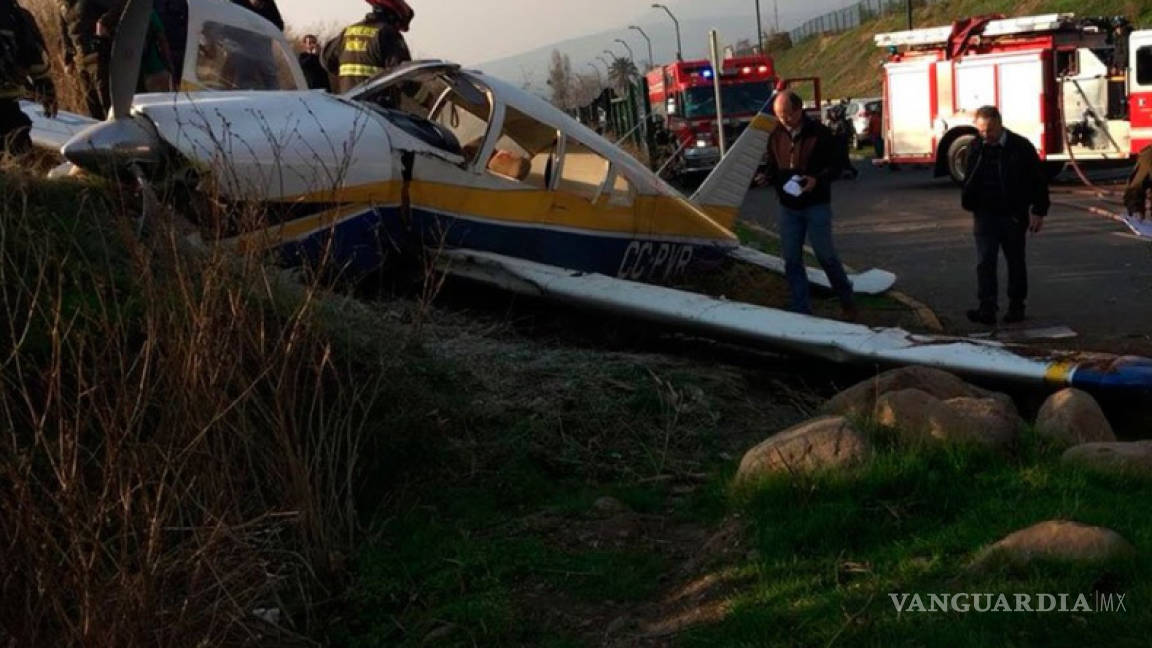 Cuatro heridos al caer avioneta en Santiago de Chile