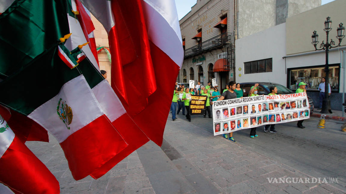 Víctimas protestan en Saltillo por la búsqueda y localización de familiares desaparecidos