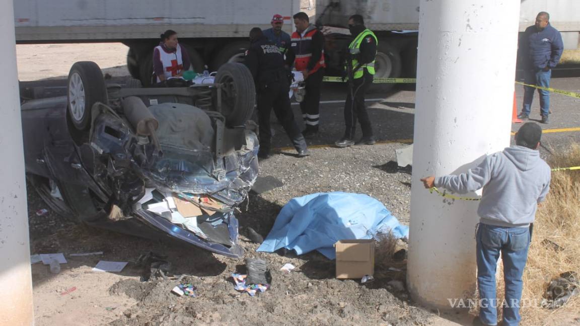 Hombre de 52 años muere aplastado en la carretera Interoceánica de Coahuila por circular a exceso de velocidad