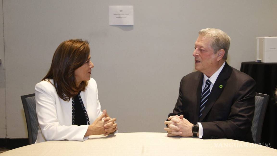 Zavala comparte con Al Gore propuestas sobre cambio climático