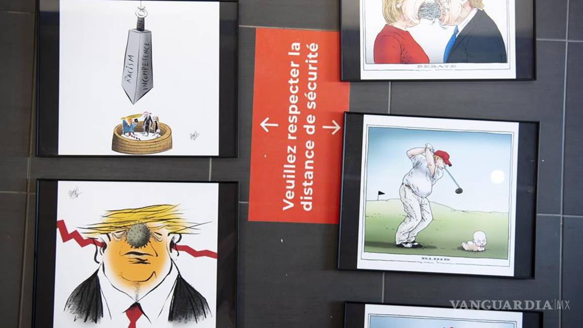 $!Ridiculizan la reelección de Donald Trump en la exposición "Se perfila para la Casa Blanca" (fotos)