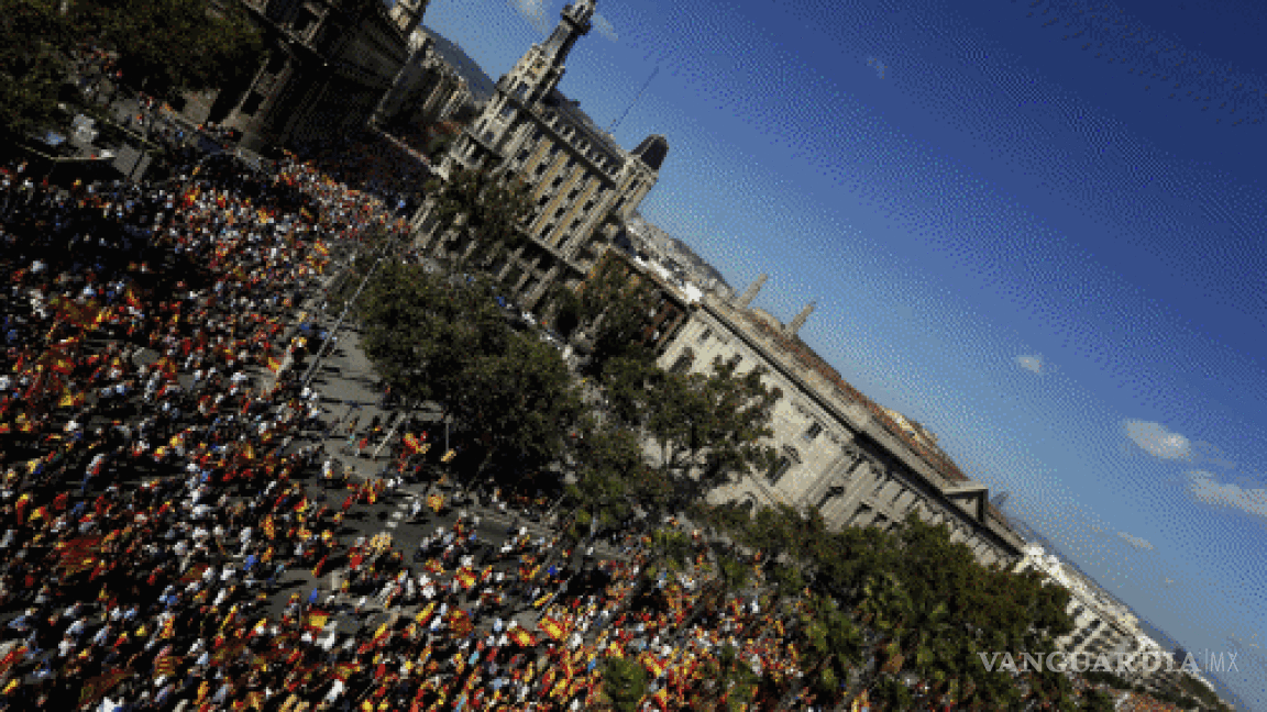 Más de un millón de personas marcharon a favor de la unidad en Barcelona