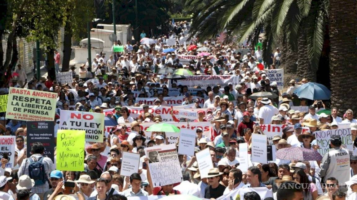 $!Protestas contra AMLO en varios puntos del país, en su Primer Informe