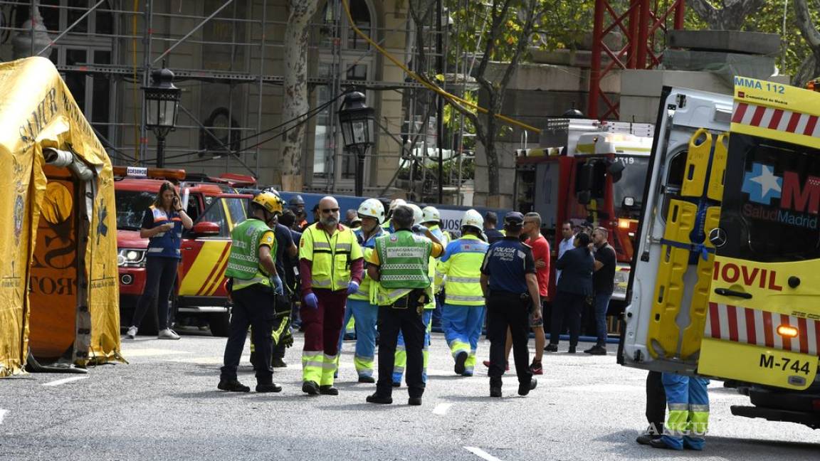 Se derrumba Hotel Ritz de Madrid, reportan una persona sin vida y once heridos